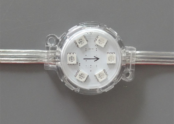 জলরোধী DC24V UCS1903 IC 40mm ব্যাস ঠিকানাযোগ্য স্বচ্ছ কভার এক্সপোজড LED ল্যাম্প