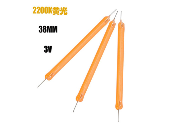 Dc3v 38MM COB LED ফিলামেন্ট 2200k 2700K 6500K সিরামিক ফিলামেন্ট বাল্বের অংশ