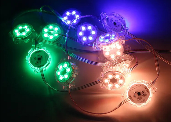 40mm Rgb Rgbw স্থায়ী ক্রিসমাস ট্র্যাক লাইট আইপি 68 হলিডে লাইটিং পিক্সেল মডিউল পয়েন্ট লাইট
