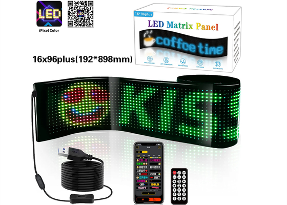 DIY LED সাইন ম্যাট্রিক্স প্যানেল স্ক্রিন APP কন্ট্রোল জন্য দোকান বিলবোর্ড বার গাড়ী নতুন আকার 1696 প্লাস
