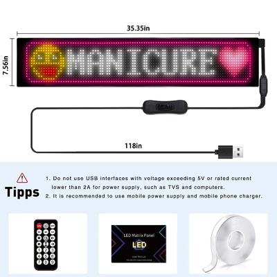DIY LED সাইন ম্যাট্রিক্স প্যানেল স্ক্রিন APP কন্ট্রোল জন্য দোকান বিলবোর্ড বার গাড়ী নতুন আকার 1696 প্লাস