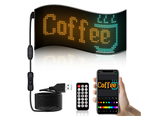 24 * 48 LED নমনীয় হালকা প্রদর্শন APP কন্ট্রোল গাড়ি বিজ্ঞাপন স্ক্রিন Ip65 ফুল কালার হাই ডেফিনিশন গাড়ি প্রদর্শন